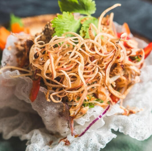 Goi hoa chuoi rau thom